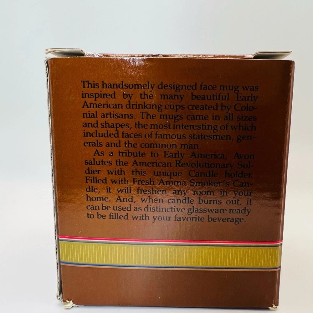 Vintage Avon Revolutionary Soldier Smoker’s Candle Mug with Original Box